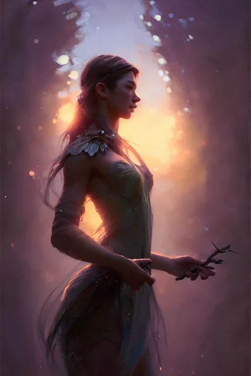 Image similar to cinematic shot of an epic portrait of a fairy dressed in military clothes, shiny skin, beautiful eyes, beautiful, small details, night setting, realistic poster with volumetric light from craig mallism, artgerm, jeremy lipkin and michael garmash, unreal engine, radiant light, detailed and complex environment, digital art, trends at art station, a masterpiece