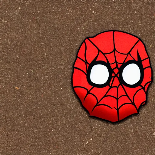 Image similar to an tomatoes with spiderman head