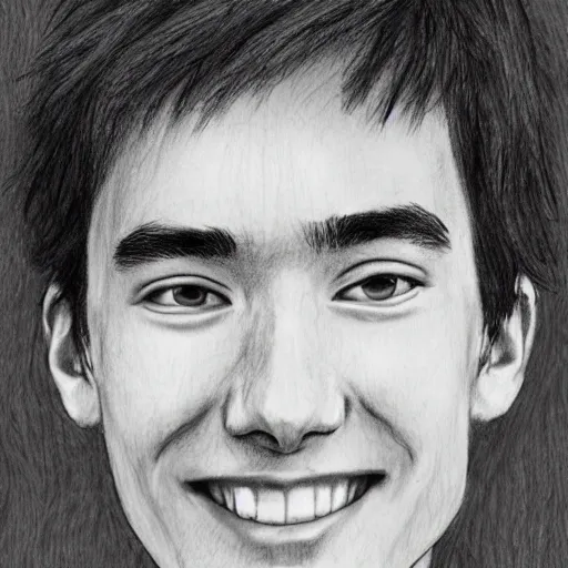 Image similar to a pencil sketch of jacob collier