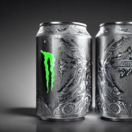 Image similar to new design aluminum can monster energy, elegant, ornate, octane render, style by Artgem, cinematic light, harmony, ultra quality