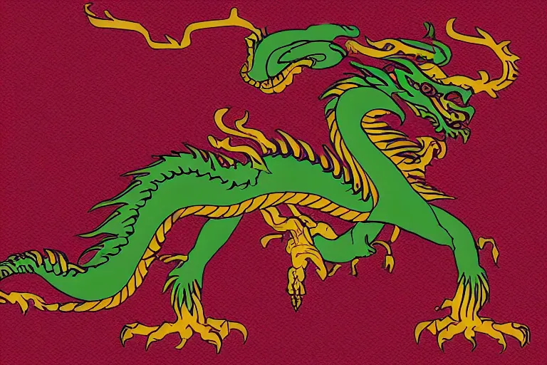 Image similar to modern flag of the dragon empire