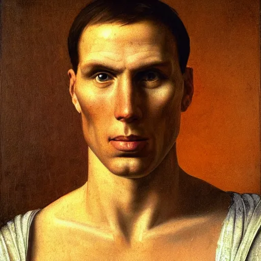 Image similar to Jerma985 in Ancient Rome, detailed, highly detailed, heroic, epic, complex, very detailed, realistic, HD quality, 8k resolution, body and headshot, Oil Painting, Italian Renaissance Painting of Jerma985, Italian Renaissance Painting Style, Renaissance Painting Style, Painting, Trending on Artstation