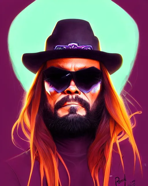 Prompt: digital art, portrait of tears rolling down the face of randy macho man savage by james jean, by ross tran, ultra detailed, character design, concept art, trending on artstation,