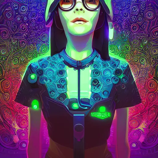 Image similar to skill magic geek inside matrix deepdream radiating a glowing aura stuff loot legends stylized digital illustration video game icon artstation lois van baarle, ilya kuvshinov, rossdraws,