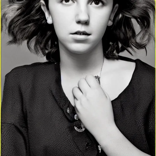 Image similar to photoshoot of Millie Bobby Brown