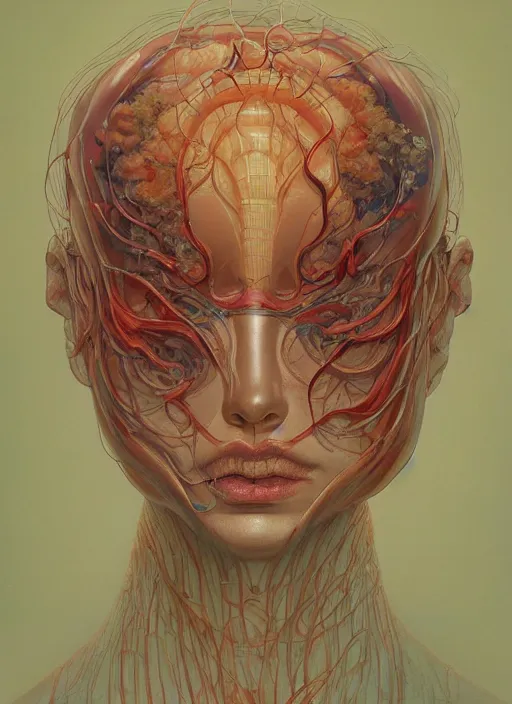 Image similar to prompt : figurative unique features beautiful subconscious, symmetrical face, portrait soft light painted by james jean and katsuhiro otomo and erik jones, inspired by akira anime, smooth face feature, intricate oil painting, high detail illustration, sharp high detail, manga and anime 1 9 9 9