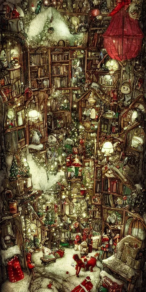 Image similar to an indoor christmas scene by alexander jansson