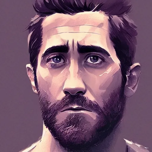 Image similar to “ portrait of jake gyllenhaal by greg rutkowski, young, attractive, highly detailed portrait, scifi, digital painting, artstation, concept art, smooth, sharp foccus ilustration, artstation hq ”