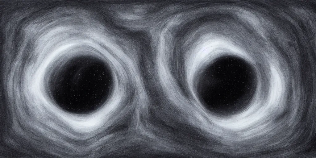 Prompt: one colored black hole in the center with space around it , photorealistic, hyperrealism, high detail