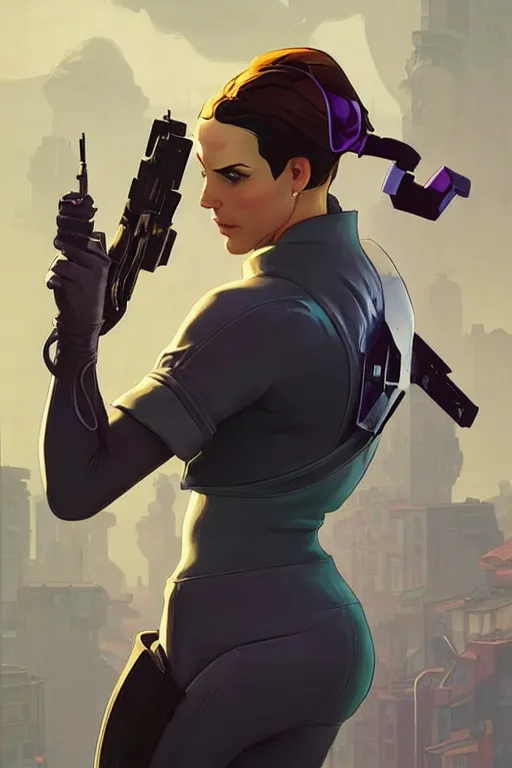 Image similar to gta luigi as aeon flux profile picture by greg rutkowski, dynamic pose, fortnite, flat matte painting, intricate, futuristic, fantasy, elegant, by stanley artgerm lau, greg rutkowski, thomas kindkade, alphonse mucha, loish, norman rockwell, fantasy lut, asymmetric, long hair, retro computer graphics, video game, fluid lines,