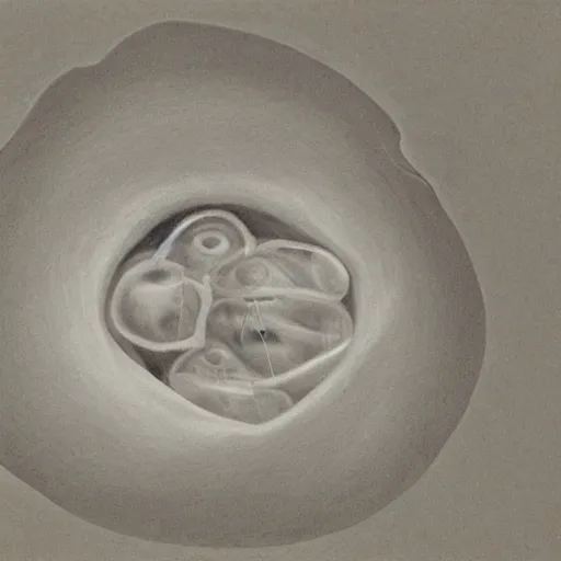 Prompt: embryology of a teletubbie, scientific drawing