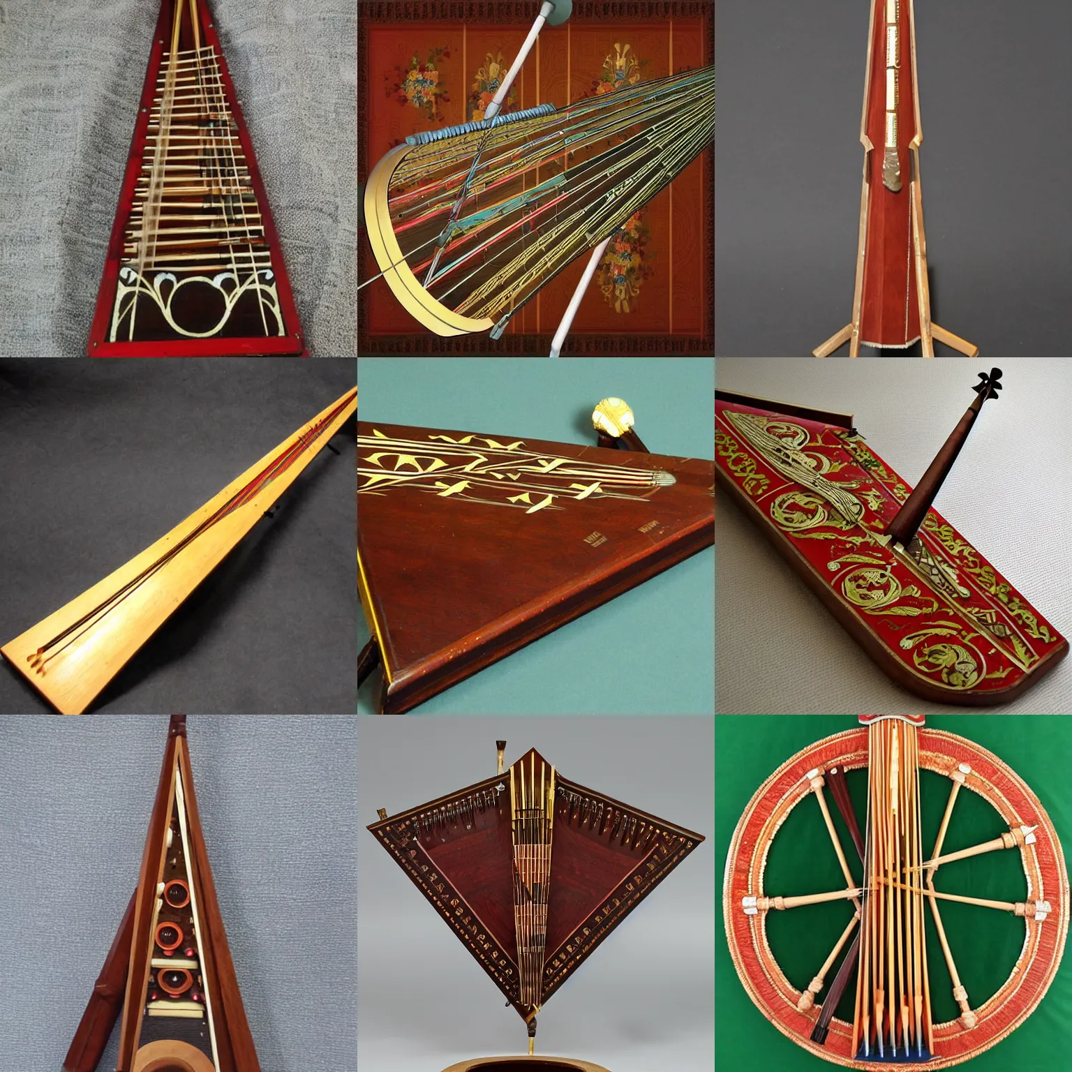 Prompt: russian traditional triangular music instrument