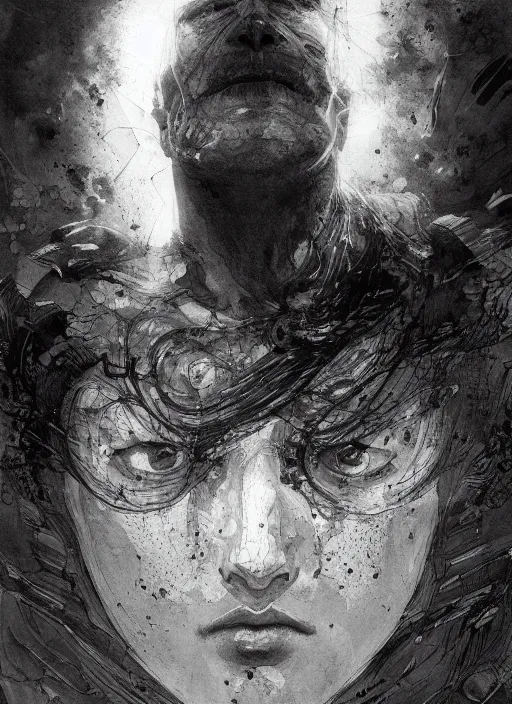 Image similar to portrait, The Void peering into your soul, watercolor, dramatic lighting, cinematic, establishing shot, extremely high detail, foto realistic, cinematic lighting, pen and ink, intricate line drawings, by Yoshitaka Amano, Ruan Jia, Kentaro Miura, Artgerm, post processed, concept art, artstation, matte painting, style by eddie mendoza, raphael lacoste, alex ross