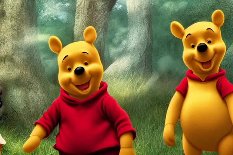 Prompt: Winnie the Pooh, directed by Roy Andersson, 4k, cinematic,