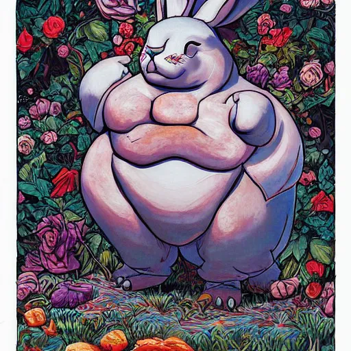 Image similar to beautiful epic painting of Big Chungus, by james jean