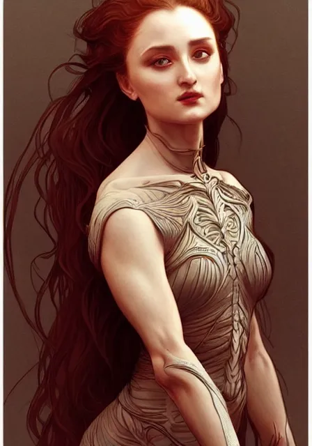 Prompt: sansa skeleton, intricate, elegant, highly detailed, digital painting, artstation, concept art, smooth, sharp focus, illustration, art by artgerm and greg rutkowski and alphonse mucha and william - adolphe bouguereau