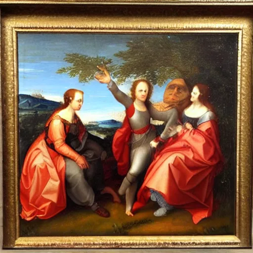 Image similar to A high Renaissance oil painting in a Matte finish by John Grenadier, detailed