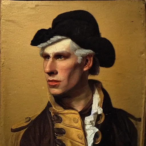 Image similar to An 18th century oil painting of Jerma985, portrait of Jerma985, grainy, realistic, very realistic, hyperrealistic, highly detailed, very detailed, extremely detailed, very neat, very epic, very cool, detailed, trending on artstation