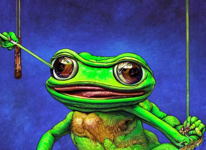 hyper realistic detailed image of pepe the frog | Stable Diffusion ...