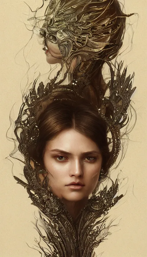 Image similar to cries and whispers, fame of thrones, lord of daggers, neon, fibonacci, sweat drops, intricate fashion clothing, insane, intricate, highly detailed, surrealistic, digital painting, artstation, concept art, smooth, sharp focus, illustration, Unreal Engine 5, 8K, art by artgerm and greg rutkowski and alphonse mucha