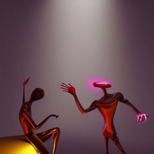 Image similar to inspiring magical voids, Mark Kostabi, Bryce 3d, Pixar, photorealistic, octane render, studio lighting, 8k, hd