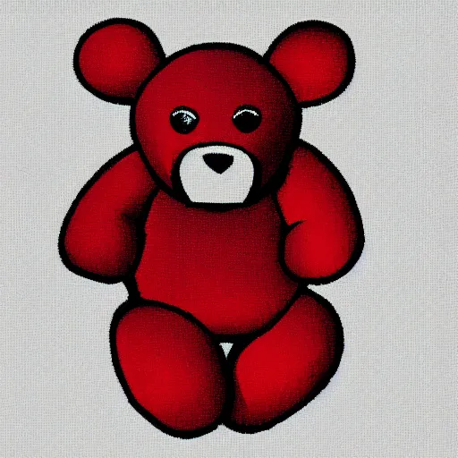 Image similar to red bear walking to the left on a black background, logo