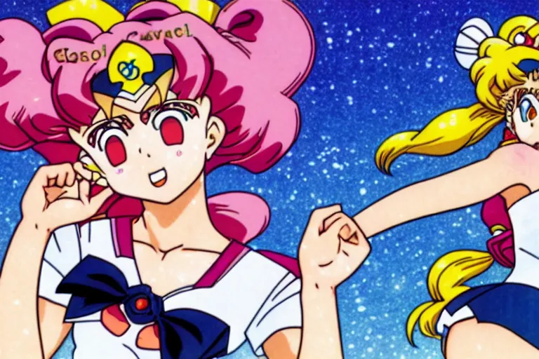 Image similar to police chase footage sailor moon stole a catalytic converter