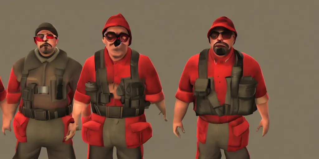 Image similar to sam hyde in team fortress 2, red team