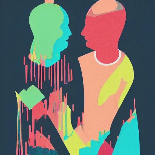 Image similar to best friends, illustration by mads berg