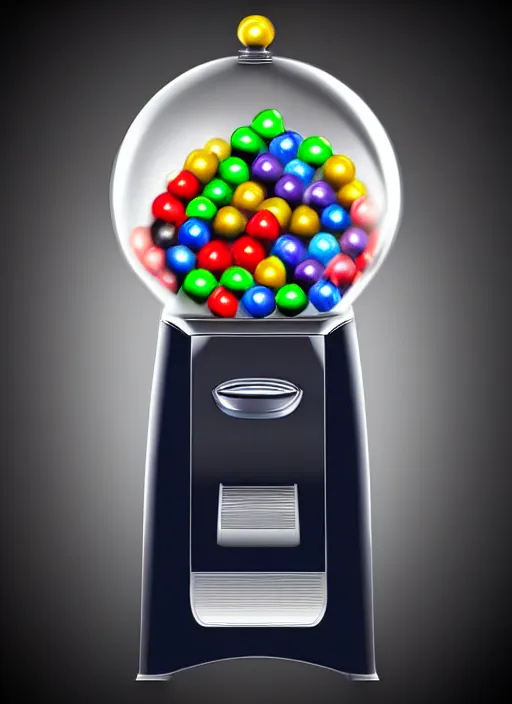 Prompt: hyper realistic award winng 8 k realistic photograph of a futuristic gumball machine