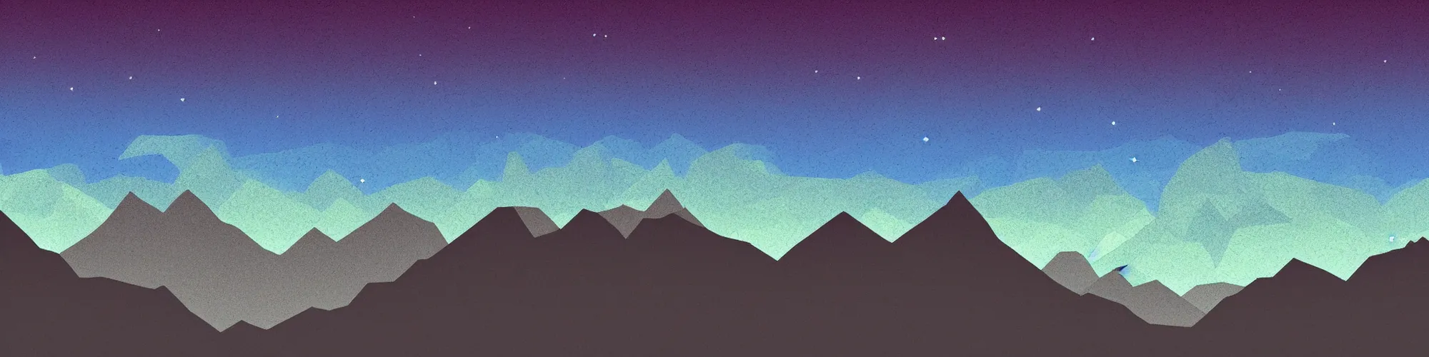 Image similar to mountains, night sky, pixel art, parallax effect