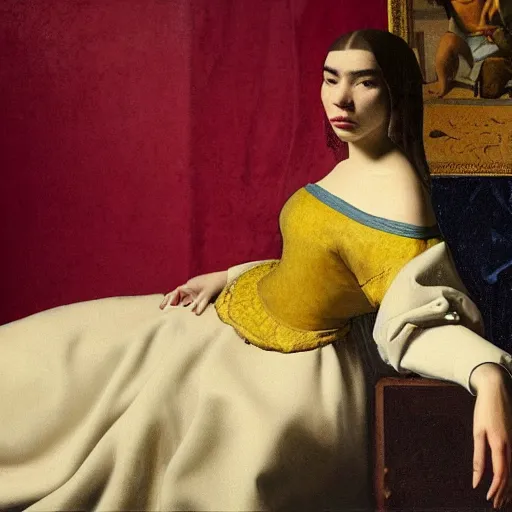 Prompt: dua lipa, johannes vermeer, ultra detailed, cinematic