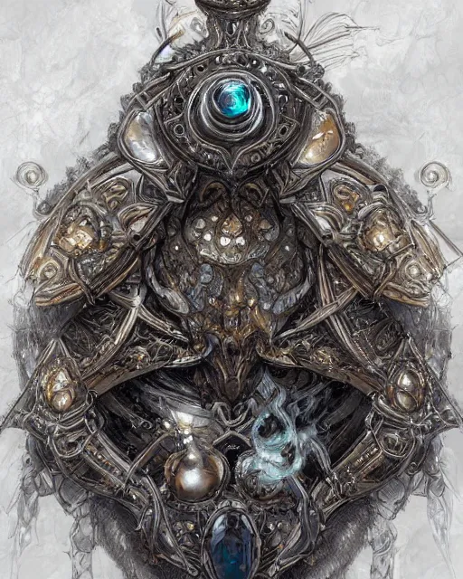 Image similar to close up of an amulet, fantasy, intricate, elegant, highly detailed, digital painting, artstation, concept art, smooth, sharp focus, illustration