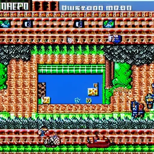Prompt: screenshot from snes game mario Pixel Art