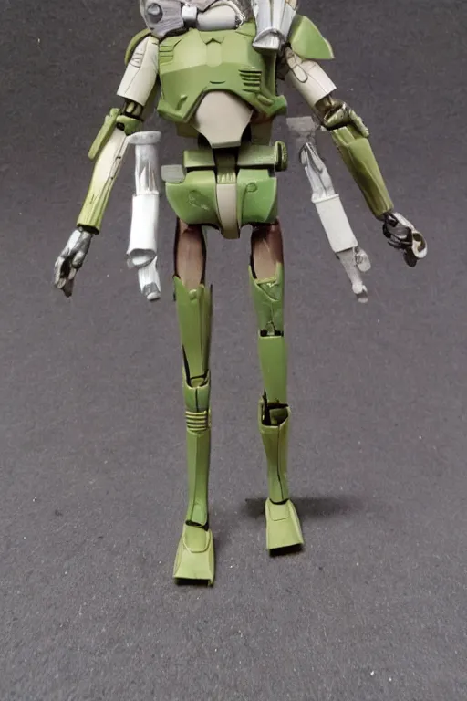 Image similar to 1 9 8 6 kenner action figure, 5 points of articulation, heroic human proportions, sci fi, high detail, t - pose, star wars, warhammer 4 0 0 0