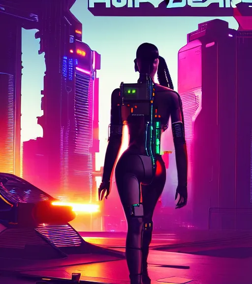 Image similar to cable plugged into cyberdeck, back of head, cyberpunk woman, computer, 1 9 7 9 omni magazine cover, style by vincent di fate, cyberpunk 2 0 7 7, 4 k resolution, unreal engine, daz