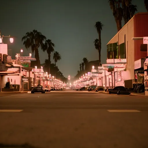 Image similar to brooke ashling, a cinematic shot of los angelas at midnight, canon eos c 3 0 0, ƒ 1. 8, 3 5 mm, 8 k, medium - format print, inspired by roger deakins cinematography