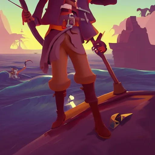 Image similar to painting jack the pirate on sea of thieves game avatar hero smooth face median photoshop filter cutout vector behance hd by jesper ejsing, by rhads, makoto shinkai and lois van baarle, ilya kuvshinov, rossdraws, illustration, art by ilya kuvshinov and gustav klimt