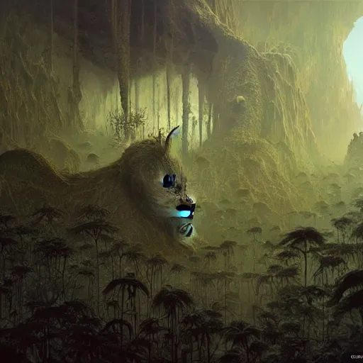 Prompt: epic alien jungle by zdzisław beksinski, greg rutkowski