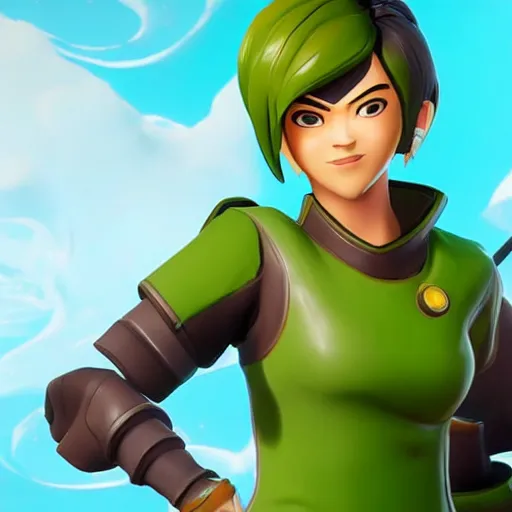 Image similar to toph beifong in fortnite, character render, full body shot, highly detailed, in game render