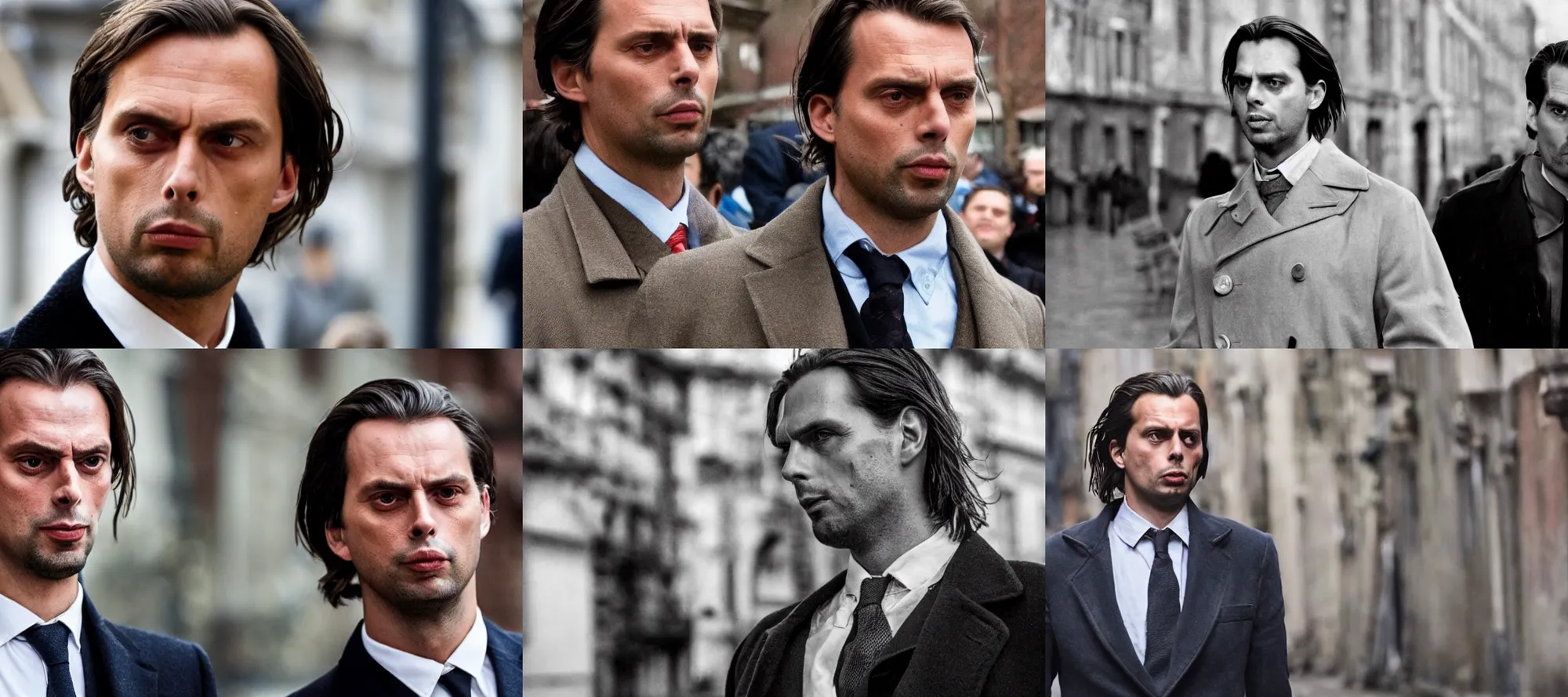 Prompt: Thierry Baudet starring in Schindler's List cinemetic shot