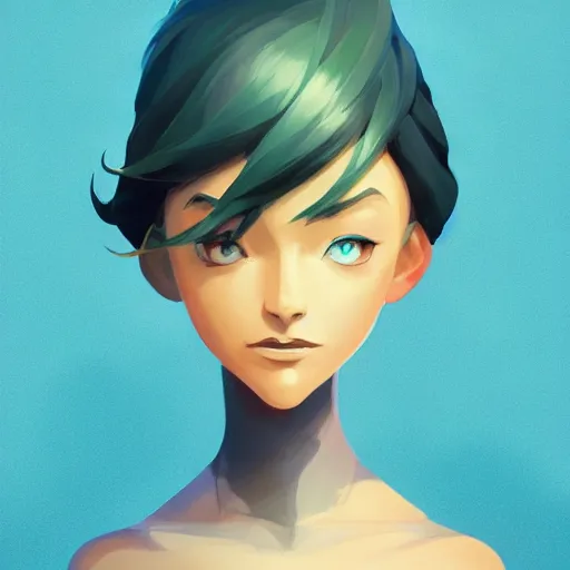 Image similar to face icon stylized minimalist wizard of the coast, loftis, cory behance hd by jesper ejsing, by rhads, makoto shinkai and lois van baarle, ilya kuvshinov, rossdraws global illumination