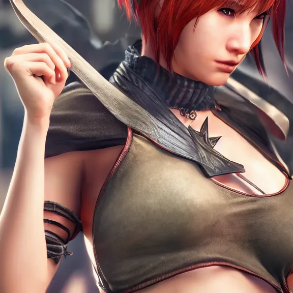 Prompt: photorealistic doa 6 character cosplay, photo, half body, d & d, fantasy, highly detailed, digital art, trending on artstation, smooth, sharp focus, illustration, art by peter tang and artgem