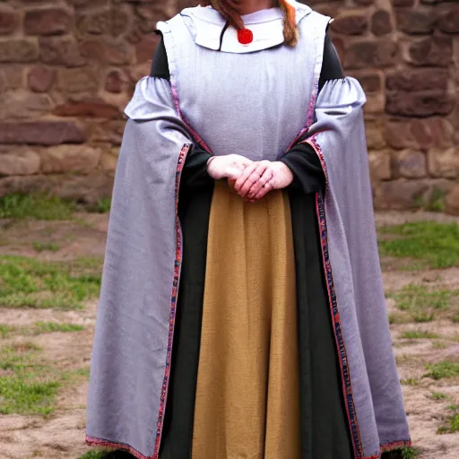 Prompt: dr alice roberts in medieval garb