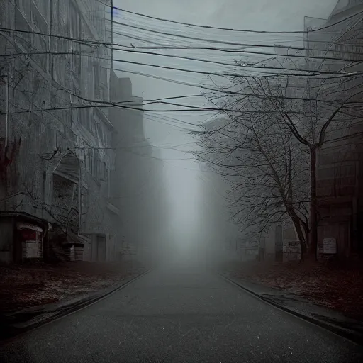 Prompt: photograph of Silent Hill