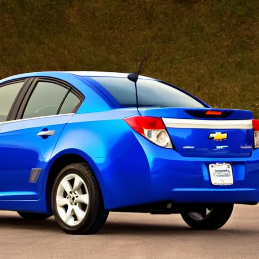 Prompt: 2 0 1 2 blue chevy cruze