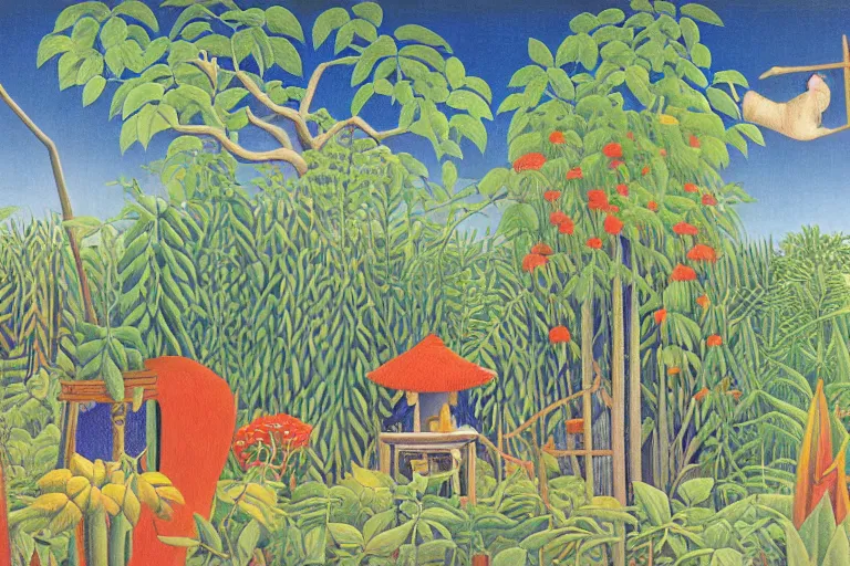 Prompt: Formosa, artwork by Henri Rousseau and Gary Panter