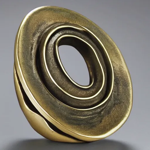 Image similar to a ring made of cast metal designed by leonora carrington