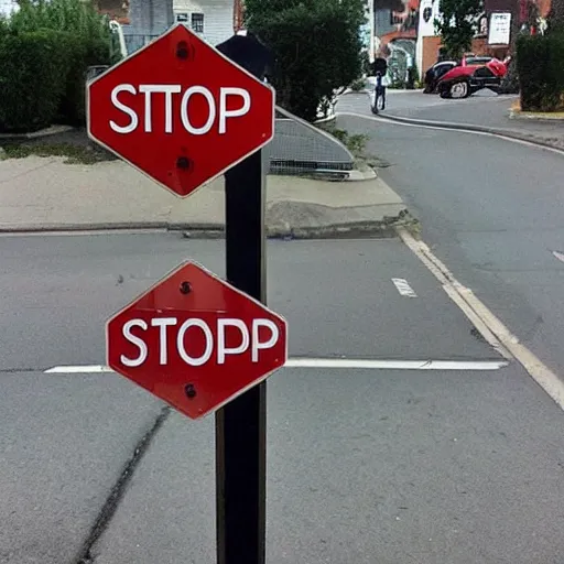 Image similar to “ a really weird stop sign ”