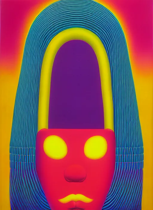 Image similar to mask by shusei nagaoka, kaws, david rudnick, airbrush on canvas, pastell colours, cell shaded, 8 k